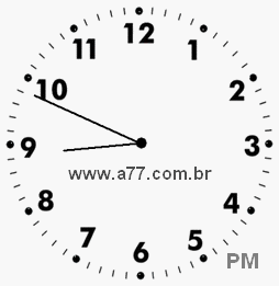 Relógio com Número Arábico Marcando 20h49min