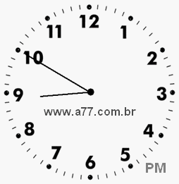Relógio com Número Arábico Marcando 20h50min