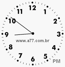Relógio com Número Arábico Marcando 20h51min
