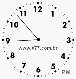 Relógio com Número Arábico Marcando 20h53min