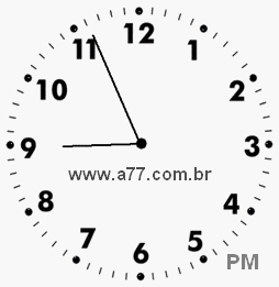 Relógio com Número Arábico Marcando 20h56min