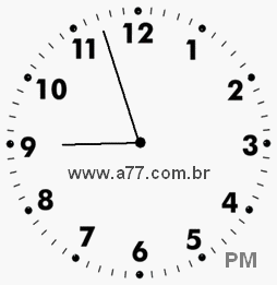 Relógio com Número Arábico Marcando 20h57min