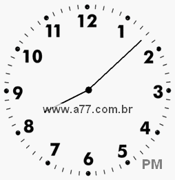 Relógio com Número Arábico Marcando 20h8min