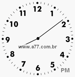 Relógio com Número Arábico Marcando 20h9min