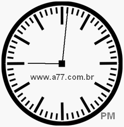 Relógio com Número Arábico Marcando 21h1min