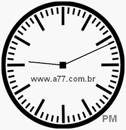 Relógio com Número Arábico Marcando 21h11min