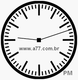 Relógio com Número Arábico Marcando 21h12min