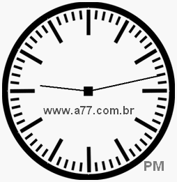 Relógio com Número Arábico Marcando 21h13min
