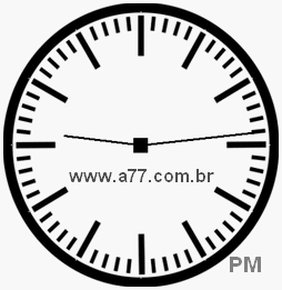 Relógio com Número Arábico Marcando 21h14min