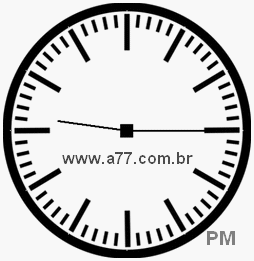 Relógio com Número Arábico Marcando 21h15min