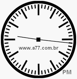 Relógio com Número Arábico Marcando 21h16min
