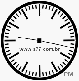 Relógio com Número Arábico Marcando 21h17min