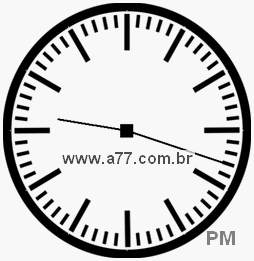 Relógio com Número Arábico Marcando 21h18min