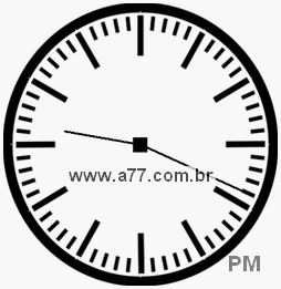 Relógio com Número Arábico Marcando 21h19min