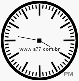 Relógio com Número Arábico Marcando 21h20min