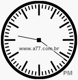 Relógio com Número Arábico Marcando 21h21min