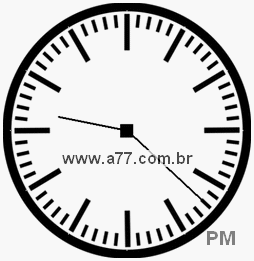 Relógio com Número Arábico Marcando 21h22min