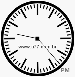 Relógio com Número Arábico Marcando 21h23min