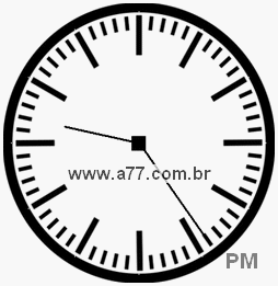 Relógio com Número Arábico Marcando 21h24min