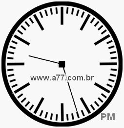 Relógio com Número Arábico Marcando 21h27min