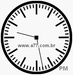 Relógio com Número Arábico Marcando 21h28min