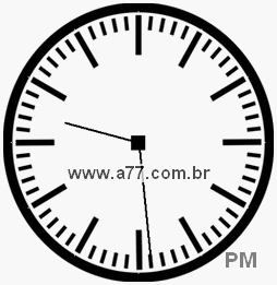 Relógio com Número Arábico Marcando 21h29min