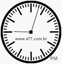 Relógio com Número Arábico Marcando 21h3min