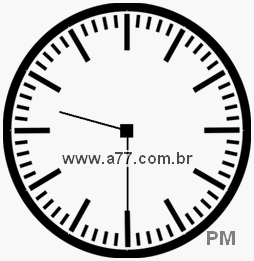 Relógio com Número Arábico Marcando 21h30min