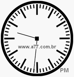 Relógio com Número Arábico Marcando 21h31min