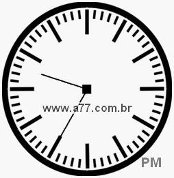 Relógio com Número Arábico Marcando 21h35min
