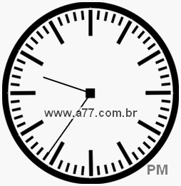 Relógio com Número Arábico Marcando 21h36min