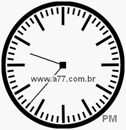 Relógio com Número Arábico Marcando 21h37min