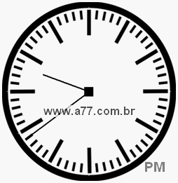 Relógio com Número Arábico Marcando 21h39min