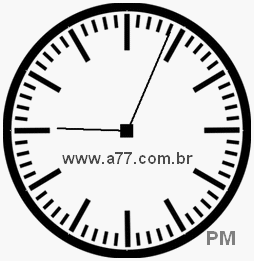 Relógio com Número Arábico Marcando 21h4min