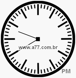Relógio com Número Arábico Marcando 21h40min