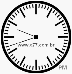 Relógio com Número Arábico Marcando 21h42min