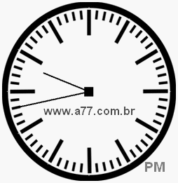 Relógio com Número Arábico Marcando 21h43min
