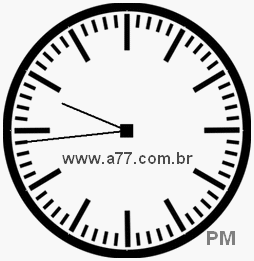 Relógio com Número Arábico Marcando 21h44min