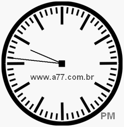 Relógio com Número Arábico Marcando 21h46min