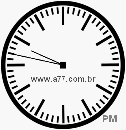 Relógio com Número Arábico Marcando 21h47min