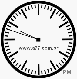 Relógio com Número Arábico Marcando 21h48min