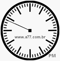 Relógio com Número Arábico Marcando 21h49min