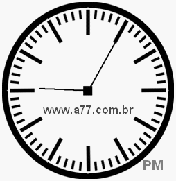 Relógio com Número Arábico Marcando 21h5min