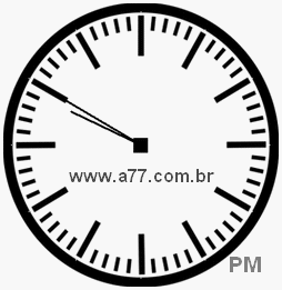 Relógio com Número Arábico Marcando 21h50min