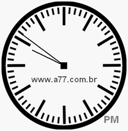 Relógio com Número Arábico Marcando 21h51min