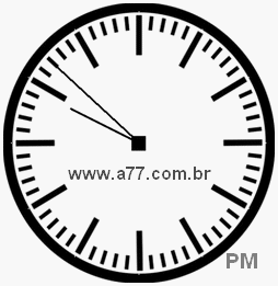 Relógio com Número Arábico Marcando 21h52min