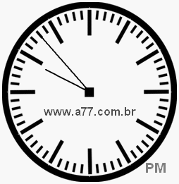 Relógio com Número Arábico Marcando 21h53min