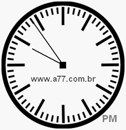 Relógio com Número Arábico Marcando 21h54min