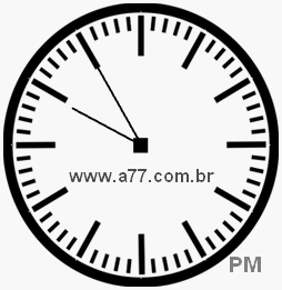 Relógio com Número Arábico Marcando 21h55min