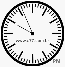 Relógio com Número Arábico Marcando 21h56min